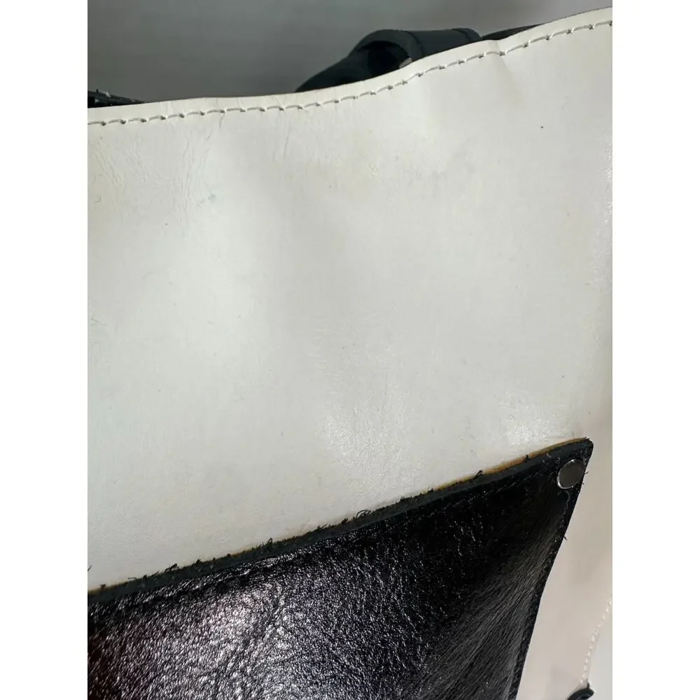 Patricia Nash Colorblock Toscano Large Tote Bag Black Ivory Handbag *No Tassels - Picture 12 of 16